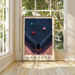 Snooker Art Print - Minimalist Sports Poster Pool Table Wall Decor - thumbnail 2