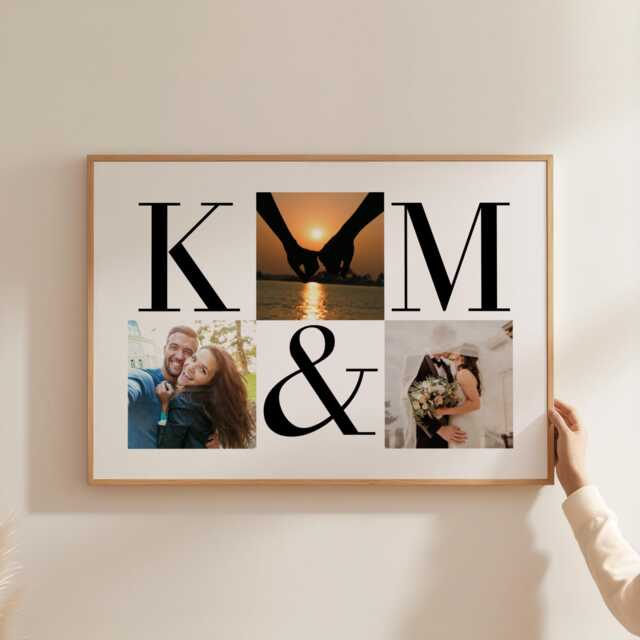 Photo & Letter Print, Valentine's Day, Anniversary, Couple, Love, Gift, Wall Decor, Thoughtful Present - image 1