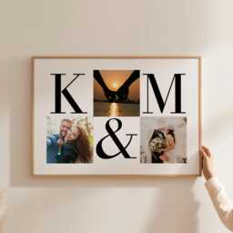 Photo & Letter Print, Valentine's Day, Anniversary, Couple, Love, Gift, Wall Decor, Thoughtful Present - thumbnail 1