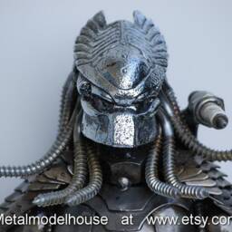 Scrap Metal Predator Sculpture, Handmade Recycled Steel Art, Unique Anniversary Gift For Him - thumbnail 4
