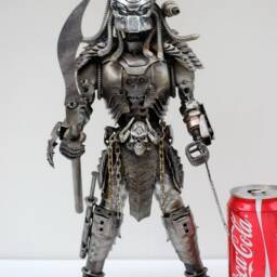 Scrap Metal Predator Sculpture, Handmade Recycled Steel Art, Unique Anniversary Gift For Him - thumbnail 2