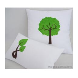 Green & White Primavera Tree Decorative Throw Pillow Cover/Case Cushion 20x20 - thumbnail 2