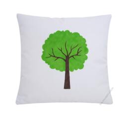 Green & White Primavera Tree Decorative Throw Pillow Cover/Case Cushion 20x20 - thumbnail 1