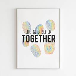 Love Is Lgbtq Rainbow Wall Art - Pride Decor Lgbtq+ Gift Equality Poster Inspirational Quote Print - thumbnail 3