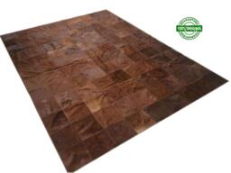 Cowhide Patchwork Rug Brown Amazing Design 6 X 8 Ft 8 - thumbnail 1