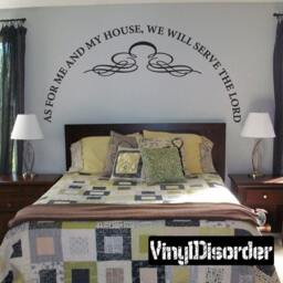 As For Me & My House, We Will Serve The Lord - Vinyl Wall Decal Quotes Sticker C070Asformei7Et - thumbnail 1