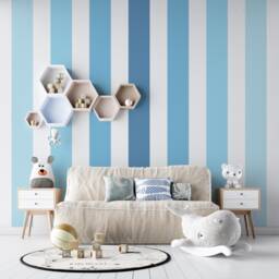 Large Rainbow Stripe Wall Decal, Nursery Decor 06