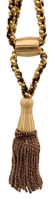"D??copro Curtain & Drapery Tassel Tieback, Adjustable Cord Length, Length 5 1/2"", Spread 24" - image 1