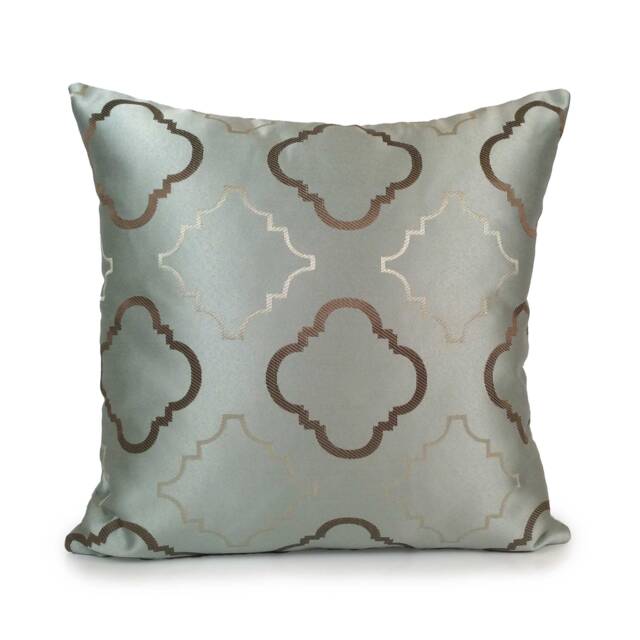Silver Blue, Light & Dark Tan Pillow, Throw Pillow Cover, Decorative Cushion Covers, Pillowcase, Accent Pillow, Satin Blend - image 1