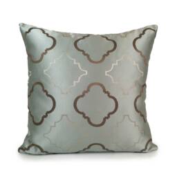 Silver Blue, Light & Dark Tan Pillow, Throw Pillow Cover, Decorative Cushion Covers, Pillowcase, Accent Pillow, Satin Blend