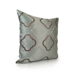 Silver Blue, Light & Dark Tan Pillow, Throw Pillow Cover, Decorative Cushion Covers, Pillowcase, Accent Pillow, Satin Blend - thumbnail 2