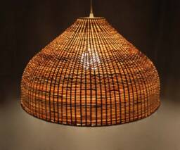 Handmade Bamboo Pendant Light Rustic Woven Chandelier