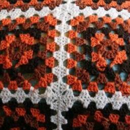 Crochet Chunky Blanket, Grannysquare Blanket Merino Wool, Hygge Crochet Throw For Menscave, Wedding Gift Cottage Chic, Gay Housewarming - thumbnail 3