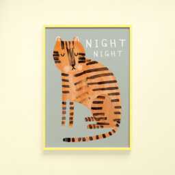 Night Tiger Print - Bedtime Sleep Children's Bedroom D??cor Nursery Kids Animal Poster Playroom Wall Art Home Decor - thumbnail 1