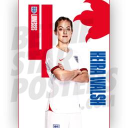 England Lionesses Walsh Headshot Poster - Officially Licensed Product Sizes A4/A3 + Framed Option - thumbnail 1