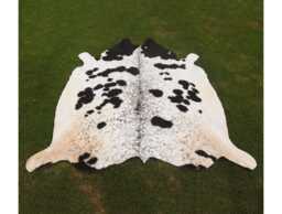 Genuine Black & White Speckled Cowhide-Luxurious Brazilian Floor Area Rug For Living Room-Handmade Large Cow Skin Rug-Ideal Christmas Gift - thumbnail 1