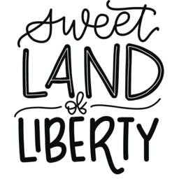 Sweet Land Of Liberty Hand-Lettered Wall Art Printable - thumbnail 2