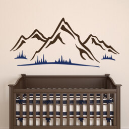 Wall Decal Mountain Hiking Sticker Woodland Nursery Room Decor Removable Wanderlust Kids Home Art Ar366 - thumbnail 1