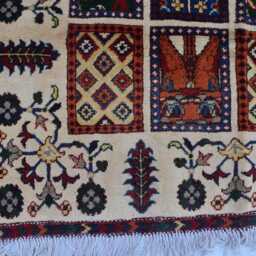 Handmade Wool Ayni Rug Small Afghan Tribal Design - 3.4x4.11 Ft - thumbnail 3
