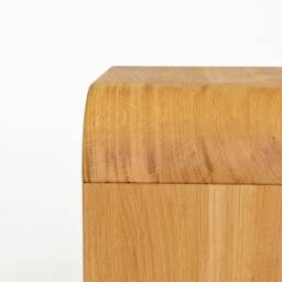 Nightstand, Night Stand, Bedside Table, Bed Side Scandinavian Design, Retro Solid Natural Oak Rounded, Bespoke Furniture - thumbnail 4