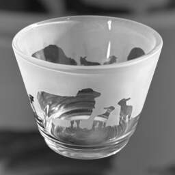 Sheep Tealight Holder - Rustic Glass Tea Light Holder With Sheep Frieze Design - thumbnail 2