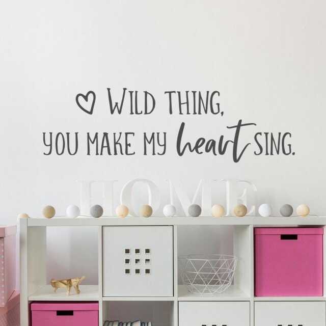 Wild Thing Song Lyric Wall Decal - Kids Room Ww235 - image 1