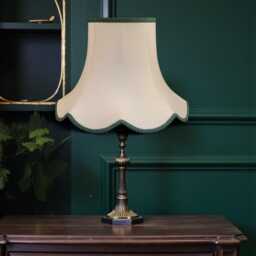 Traditional Cream Fabric Lampshade Handmade For Table & Floor Standard Lamp Bases, Wall Light Fixtures, Ceiling Fittings - thumbnail 2