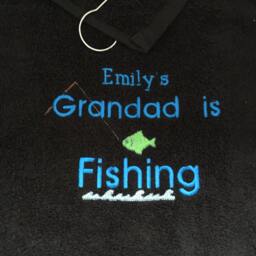 Personalised Fishing Towel - Golf Towel With Metal Clip. Any Name - thumbnail 3