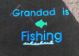 Personalised Fishing Towel - Golf Towel With Metal Clip. Any Name