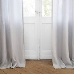 Light Gray Linen Curtain Panel, Rod Pocket Drapes - 160 G/M2 - thumbnail 3