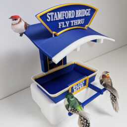 stamford Bridge Bird Feeder - Chelsea Fc Garden Table The Blues Football Themed Seed Or Fat Ball Tray Handmade UK - thumbnail 2
