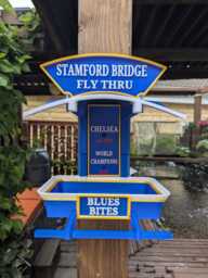 stamford Bridge Bird Feeder - Chelsea Fc Garden Table The Blues Football Themed Seed Or Fat Ball Tray Handmade UK
