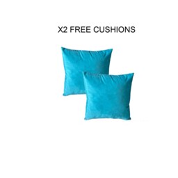 Handmade Aqua Chesterfield Storage Ottoman Bench - Velvet Coffee Table - thumbnail 3