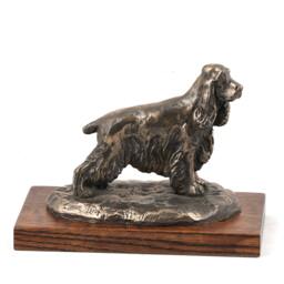 English Cocer Spaniel, Dog Wooden Base Statue, Limited Edition, Artdog - thumbnail 3