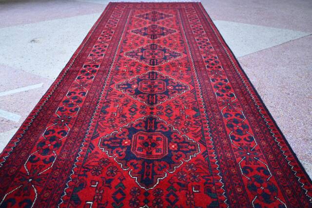 3X10 Afghan Wide Runner, 10.0 X 2.8 Ft, Top Quality, Handmade Turkoman Hall Way 100%wool Veg Dyes, Oriental Runner - image 1