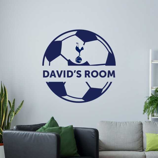 Tottenham Hotspur Football Club - Personalised Ball & Name Wall Decal - image 1