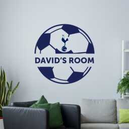Tottenham Hotspur Football Club - Personalised Ball & Name Wall Decal - thumbnail 1
