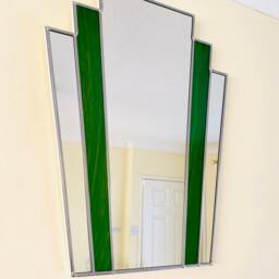 Art Deco Mirror - Calypso Emerald Green - thumbnail 3
