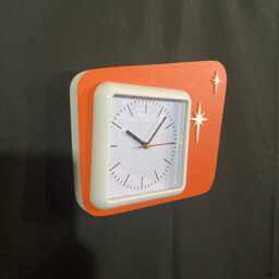 Mid Century Modern Wall Clock, Indoors, Atomic Retro, Starburst Design, Bathroom Or Spa, Silent Quarts Movment - thumbnail 2