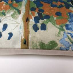 2 X Silver Birch Tree Woodland Blue Green Orange Cushion Covers 16 - thumbnail 2