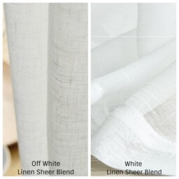 Linen Sheer White Curtains, Sheer Curtain Panels, Shabby Chic Curtains, Window Custom & Off - thumbnail 2