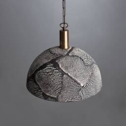 Kauri Organic Ceramic Dome Pendant Light Black Clay 14.75'' Ip20 - thumbnail 2