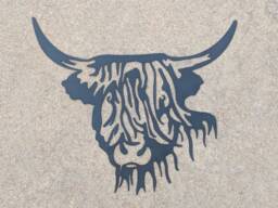 Highland Cow Metal Wall Art Scottish Coo Decor - thumbnail 1