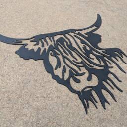 Highland Cow Metal Wall Art Scottish Coo Decor - thumbnail 2