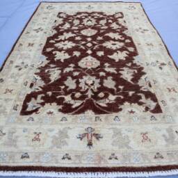 2'10x4'8 Ft Afghan Beige Natural Dyes Handmade Wool Oushak Rug, Turkish Design Tribal Area Oriental Bedroom Kitchen Rug 3x5 - thumbnail 2