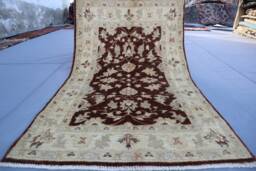 2'10x4'8 Ft Afghan Beige Natural Dyes Handmade Wool Oushak Rug, Turkish Design Tribal Area Oriental Bedroom Kitchen Rug 3x5 - thumbnail 1