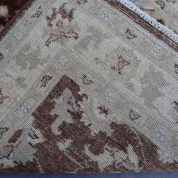 2'10x4'8 Ft Afghan Beige Natural Dyes Handmade Wool Oushak Rug, Turkish Design Tribal Area Oriental Bedroom Kitchen Rug 3x5 - thumbnail 4