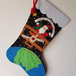 Peace On Earth Felt Christmas Stocking - Personalized - thumbnail 3