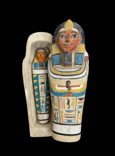 Egyptian Sarcophagus Replica Ancient Egypt Artifact - image 1