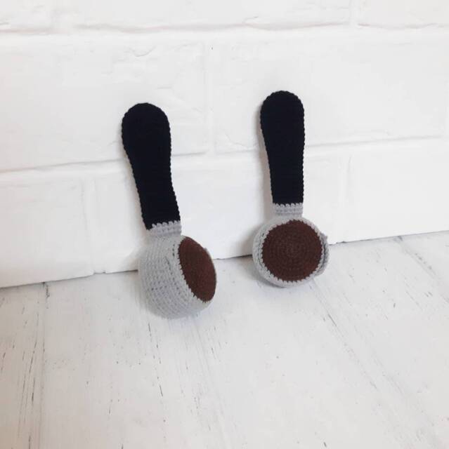 Cute Baby Shower Gift For A Coffee Lover, Knit Portafilter Toy, Crochet Rattle Barista Son, Cofee Loving Parents Present - image 1